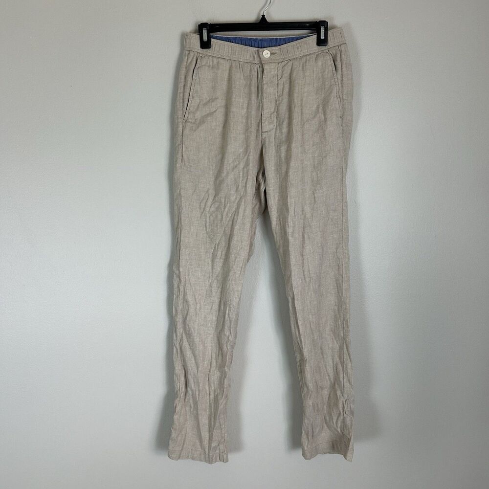 Tommy Bahama M X32 Linen Blend Pants Beige Tan Beach Khaki Chino Men’s